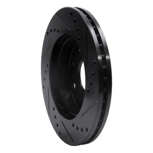 Chevrolet Optra Brake Rotor (1) - Front Left - R1 Concepts - Drilled & Slotted - Black - `04-`10